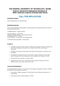 call for applications