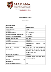 RATES POLICY - Makana Municipality