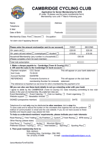 CAMBRIDGE CYCLING CLUB