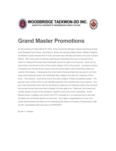 Grand Master Promotions - Woodbridge Taekwon-Do