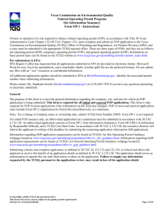 TCEQ - Form OP-1 - Texas Commission on Environmental Quality