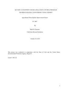 Agriculture Water Quality improvement Project FY07