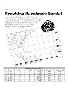 Name Tracking Hurricane Sandy! Meteorologists tracking a