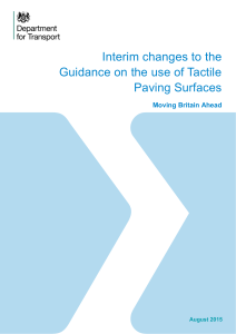 Interim changes to the guidance on the use of tactile paving surfaces