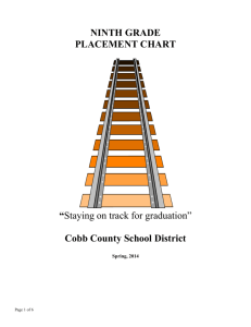 NINTH GRADE PLACEMENT CHART - Cobb County School District