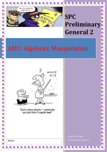 AM1: Algebraic Manipulation