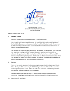 Monday, October 6, 2015 General Membership Meeting Minutes
