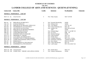 lander college of arts and sciences - queens (evening)