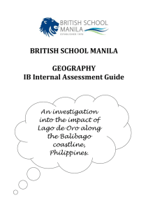 Geography IA guidenew - Haiku at British School Manila