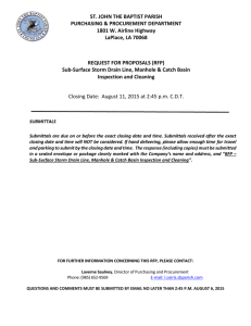 RFP - Storm Drain Cleaning