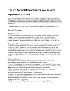 The 7 th Annual Breast Cancer Symposium