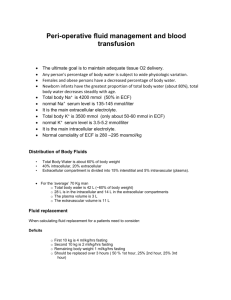 Perioperative fluid management and blood transfusion