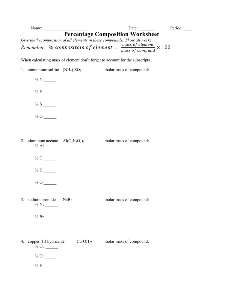 percent-composition-worksheet-answers