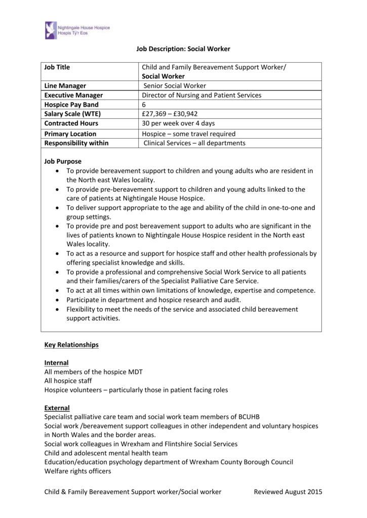 Case Manager Social Worker Job Description