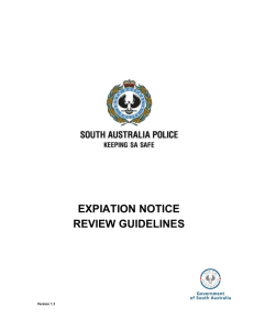 Expiation notice review guidelines