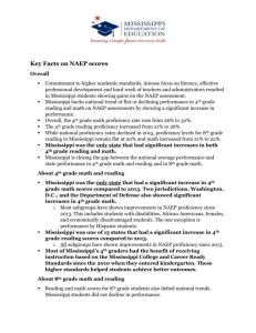 Key Facts on NAEP scores - Mississippi Department of Education