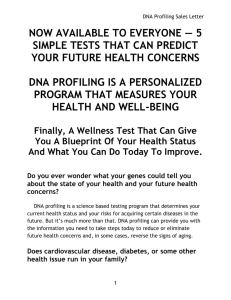 DNA Profiling Sales Letter