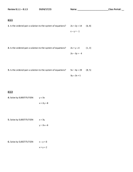 Systems of Equations Packet