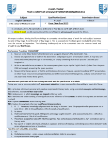 Yr 11 to Yr 12 Transition 2015 ENG LIT