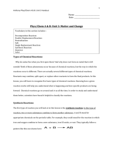 Synthesis Reaction