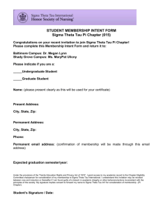 Student Membership Form