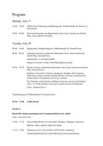 Program Monday, July 27 14:00 – 18:00 ISHR Council Meeting