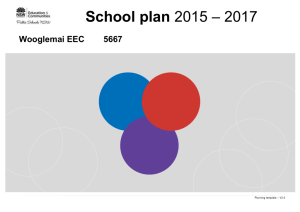 School Plan 2015-2017 - Wooglemai Environmental Education Centre