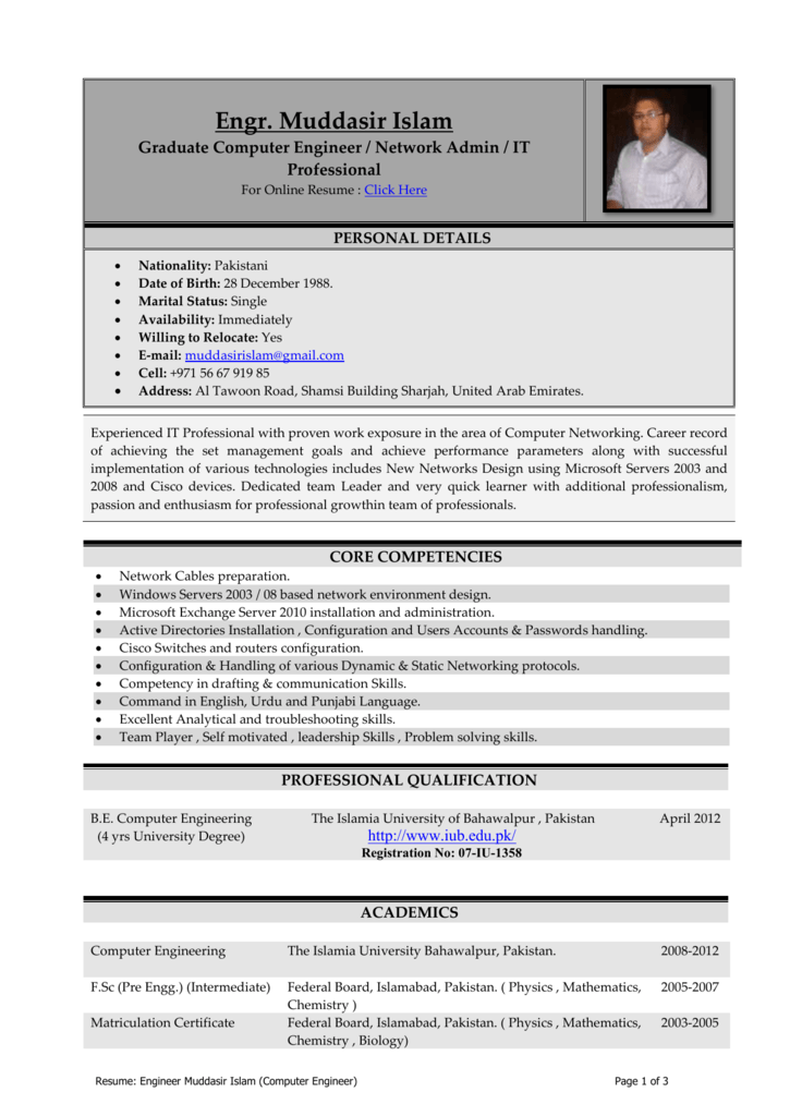 Professional Cv