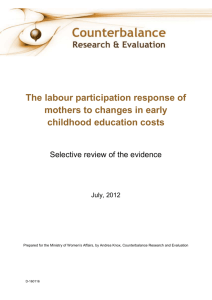 The labour participation response of mothers to changes in early