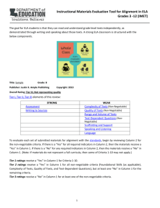 Instructional Materials Evaluation Tool for Alignment in ELA Grades 3