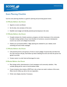Event Planning Promotion Checklist