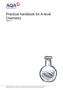 Practical handbook for A-level Chemistry