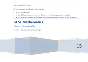 Maths Foundation Tier – Questions