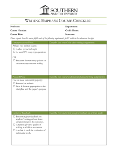 Writing Emphasis Course Checklist (doc)