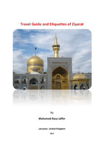 Etiquettes of Ziyaraat (Click here to download)