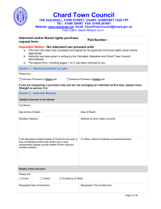 Interment Burial rights application form May 2015