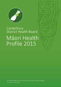 Canterbury DHB Maori Health Profile 2015