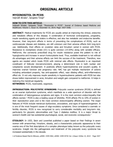 myoinositol in pcos - Journal of Evidence Based Medicine and