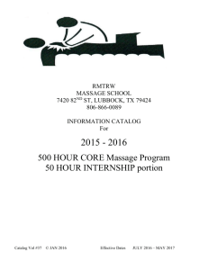 500 Hour Core Massage Program