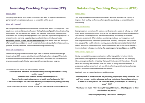 Improving Teaching Programme (ITP)