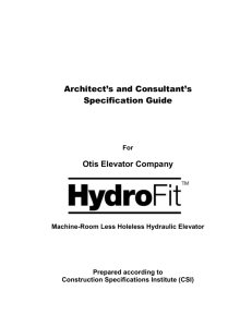 CSI Specifications - Otis Elevator Company
