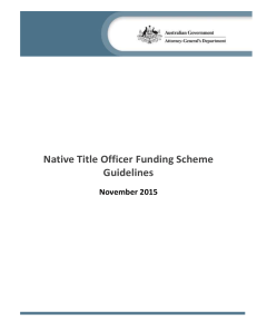 Native Title Officer Funding Scheme Guidelines - Attorney