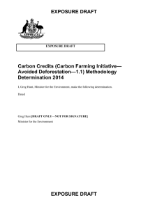 Exposure draft: Carbon Credits (Carbon Farming Initiative*Avoided
