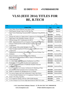 vlsi ieee 2014 titles - Final Year IEEE Projects in chennai
