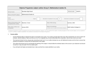Group 5 Mathematical Studies SL