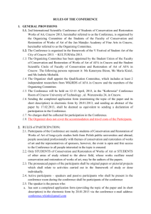 RULES OF THE CONFERENCE GENERAL PROVISIONS 2nd