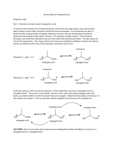 Amino Acids are Polyprotic acid Polyprotic acids Part 1: Reactions