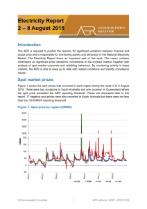 Electricity Report 2 - 8 August 2015