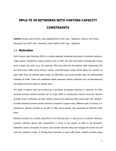 mpls-te in networks with varying capacity constraints