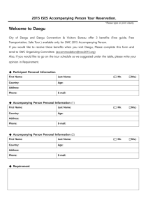 Accompanying Person Tour Reservation form